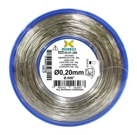 Alambre Ligadura Odontología 0.20 Mm Morelli 50g Ortodoncia