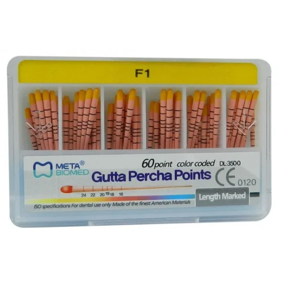 Cono Gutta Percha F1 amarillo META BIOMED