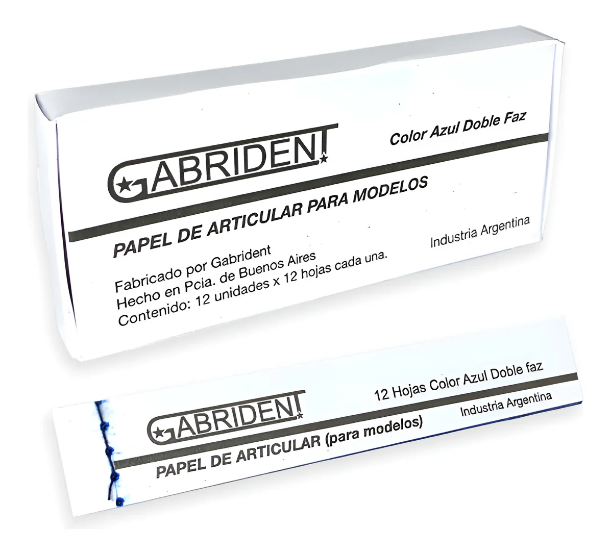 Papel De Articular Recto Azul Caja X 12 Libros GABRIDENT
