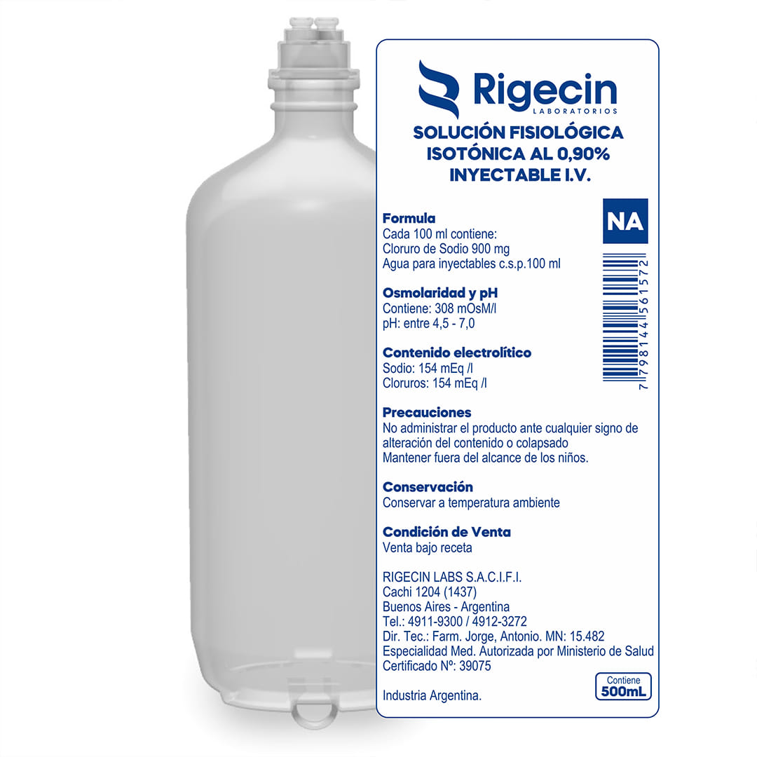 Rigecin Solucion fisiologica isotonica