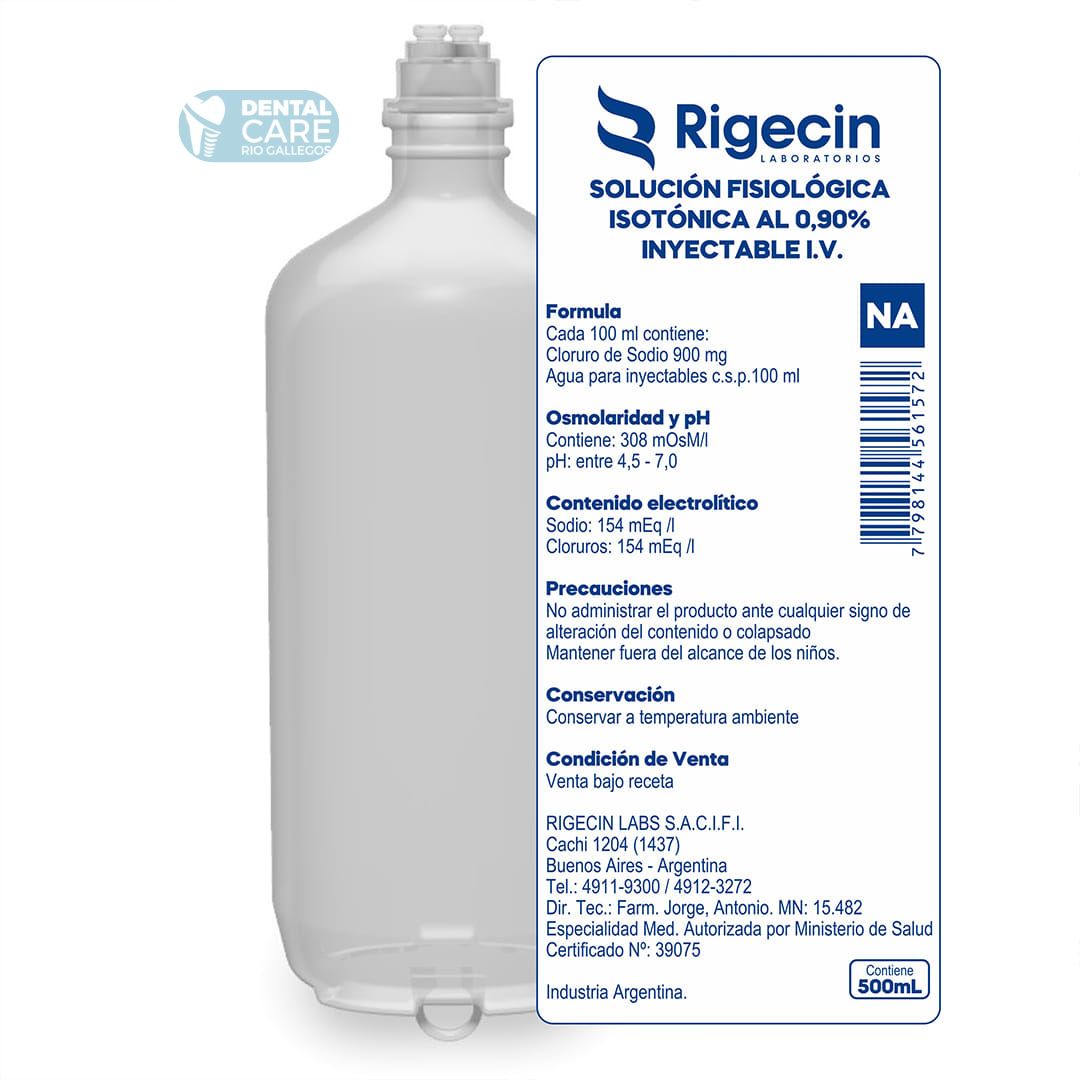 Rigecin Solucion fisiologica isotonica